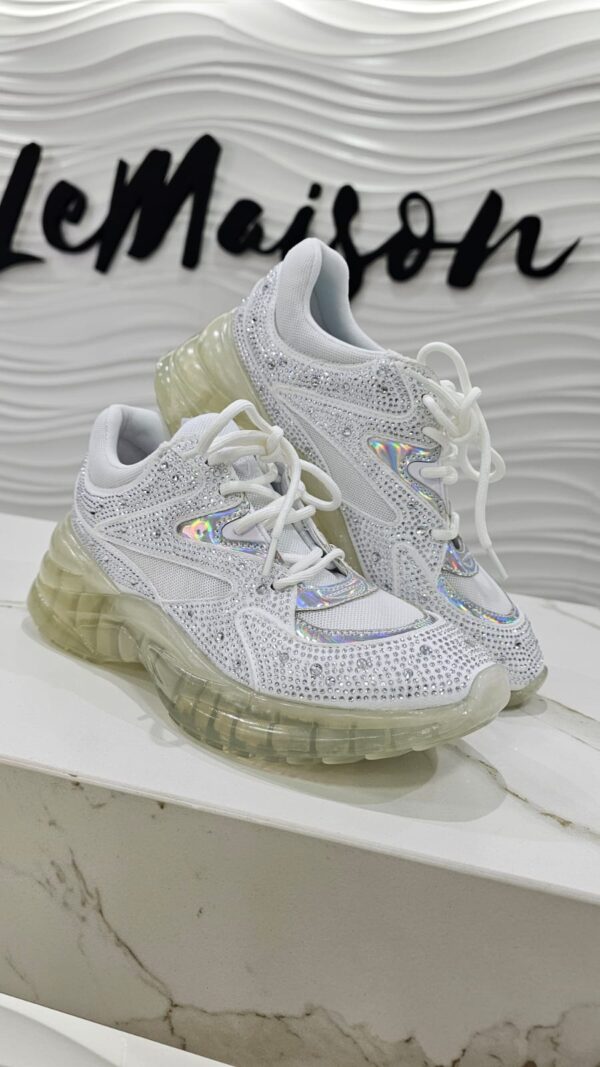 Zapatillas Guess con cristales blanca
