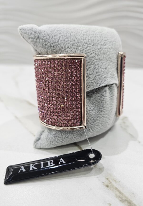 Pulsera brazalete Akira rosa cristales - Imagen 2