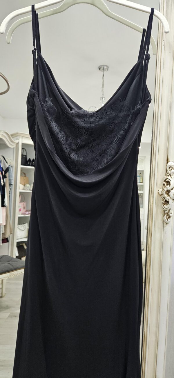 Vestido Laundry largo negro con encaje - Imagen 2