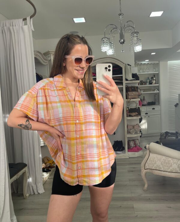 Camisa American Eagle cuadrillé manga corta