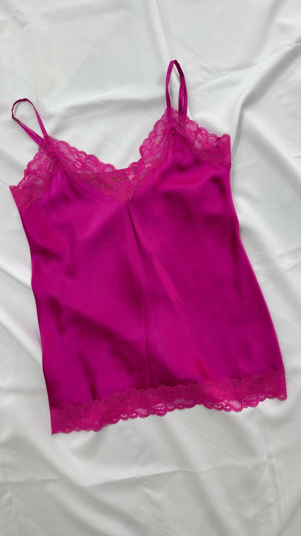 Camisolín Intimissimi seda y encaje fucsia