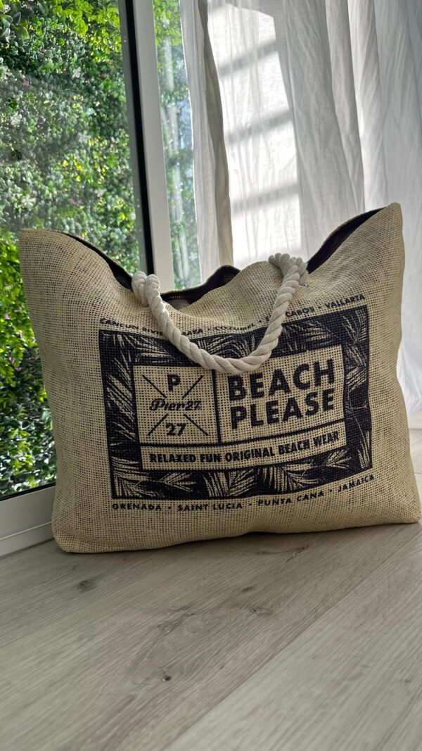 Bolso playero arpillera