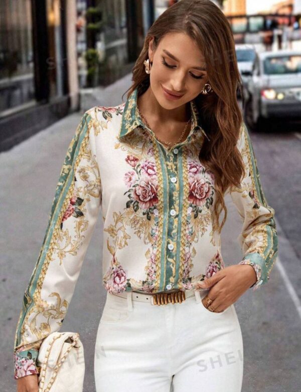 Camisa Shein de vestir manga larga