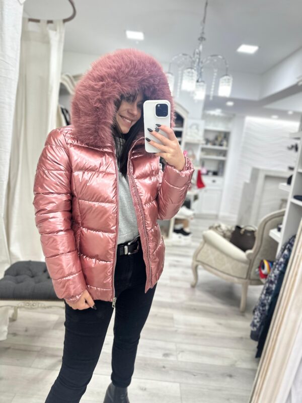 Campera Fashion Moda puffer con capucha