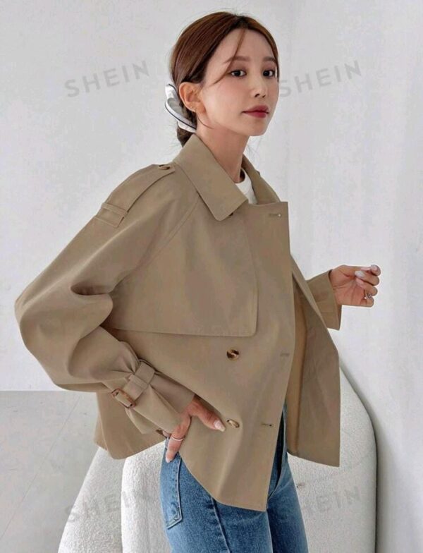 Trench Shein corto manga adaptable
