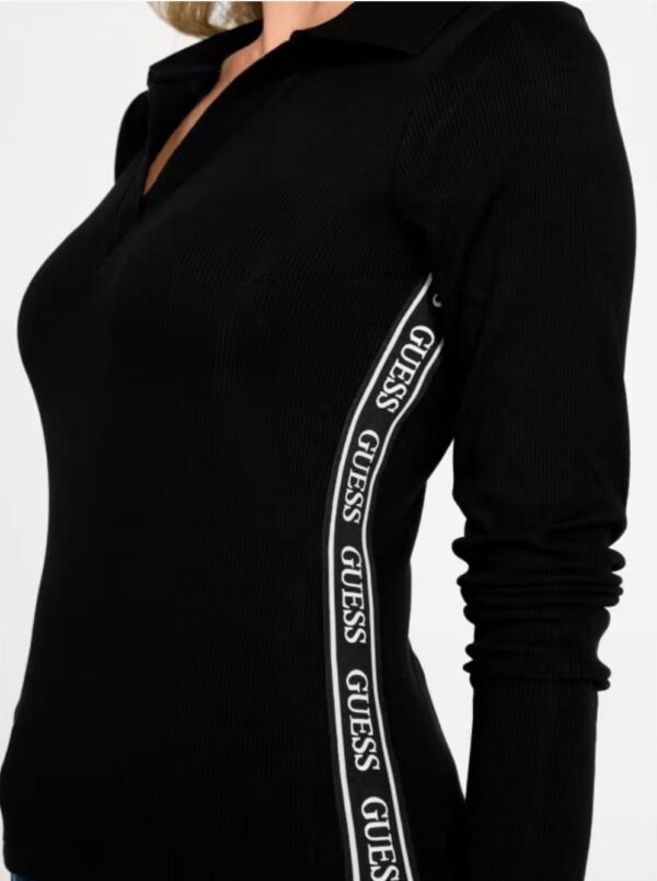 Remera Guess cuello polo guarda lateral manga larga - Imagen 3