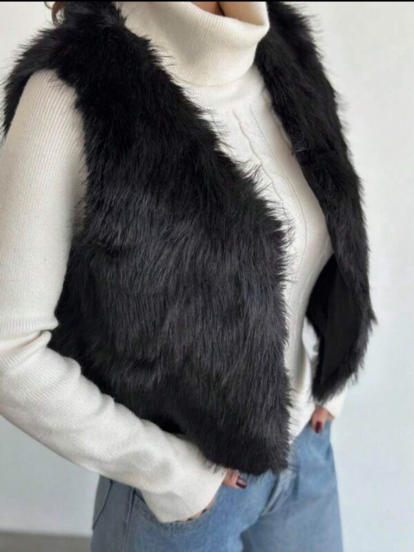 Chaleco Shein de piel negro - Imagen 2