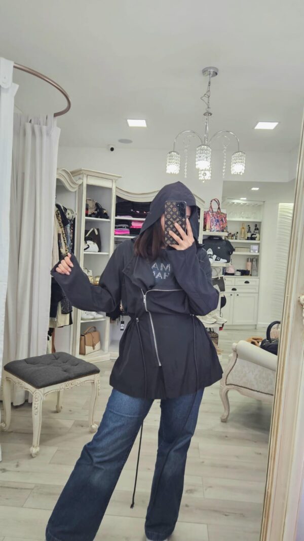 Piloto Forever 21 gris con capucha